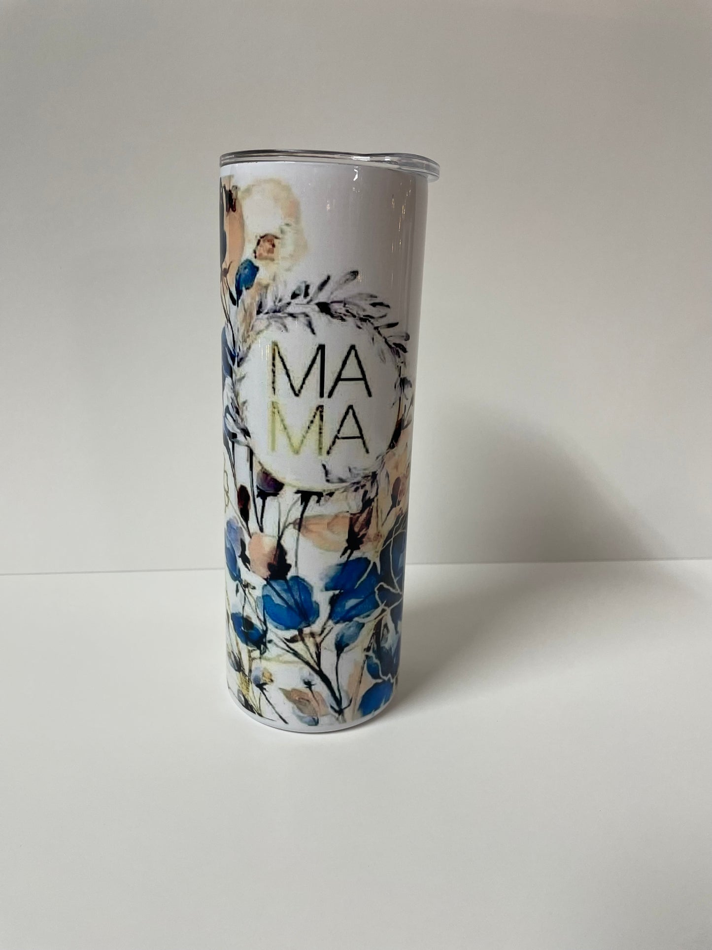 Mama and Mini duo with blue and apricot flowers